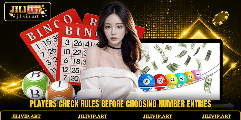 Players check rules before choosing number entries