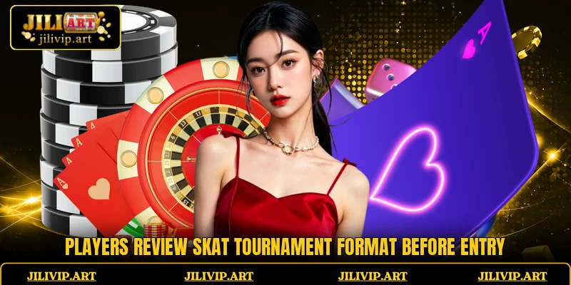 Players review Skat Tournament format before entry