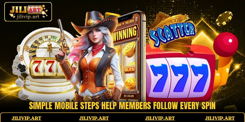 Simple mobile steps help members follow every spin