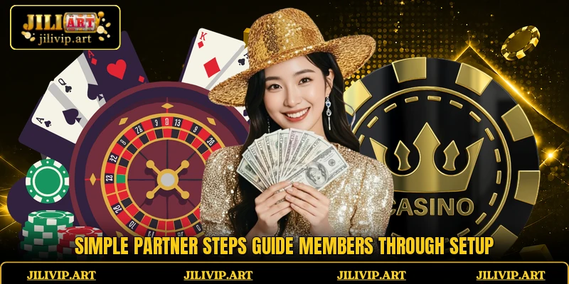 Simple partner steps guide members through setup