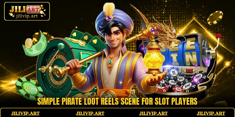 Simple Pirate Loot Reels scene for slot players
