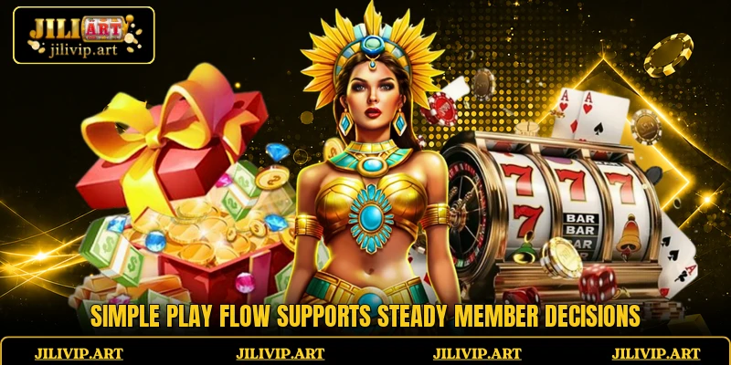 Simple play flow supports steady member decisions